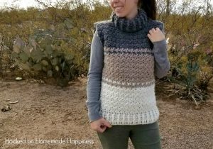 Cowl Sweater Vest Crochet Pattern