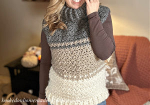 Cowl Sweater Vest Crochet Pattern