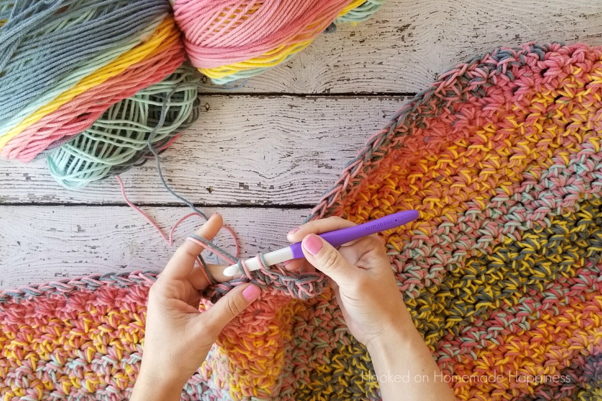 Color Kaleidoscope Crochet Blanket Pattern Hooked On