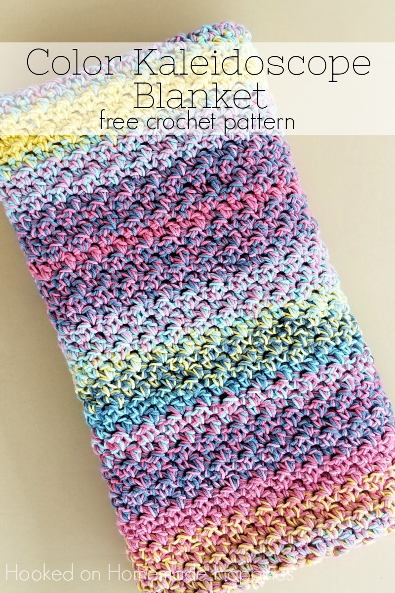 Color Kaleidoscope Crochet Blanket Pattern Hooked On Homemade Happiness