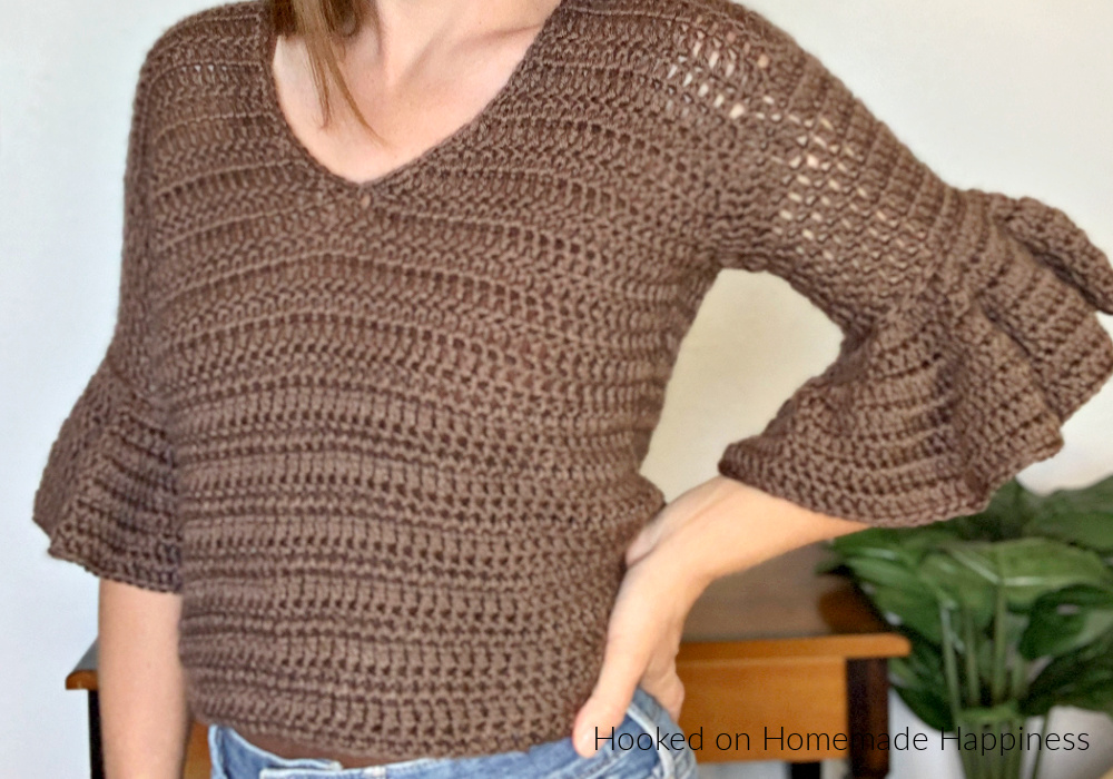 Ruffle Top Crochet Pattern - Hooked on Homemade Happiness