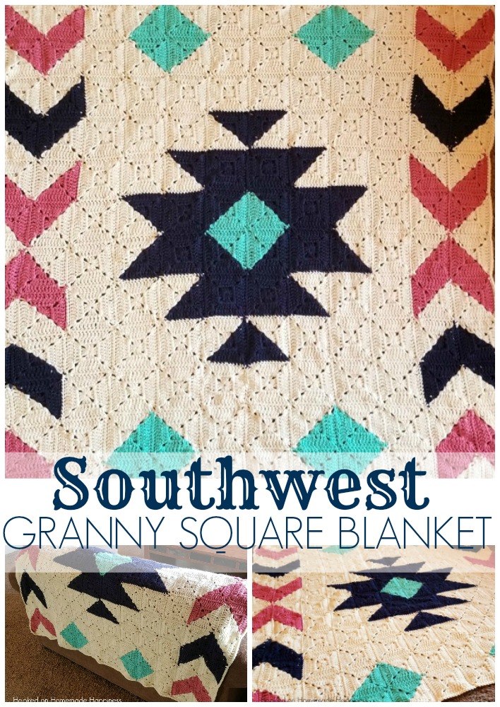 Southwest Granny Square Blanket Pattern Crochet Along