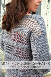 Simple Crochet Sweater Pattern - Making your own sweaters is easier than you might think! Just start with 2 rectangles and add some sleeves!