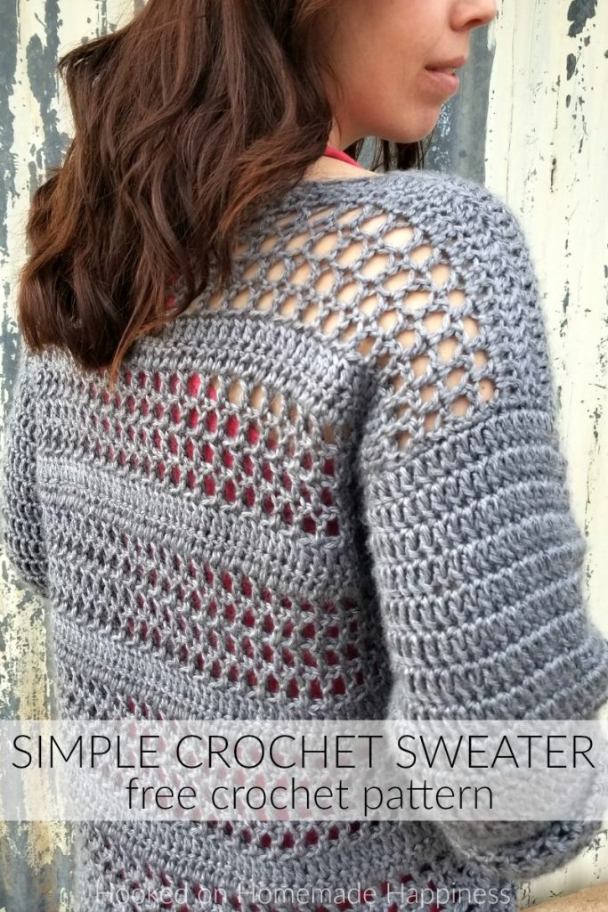 Simple Crochet Sweater Pattern Hooked on Homemade Happiness