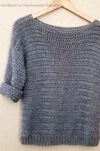 Simple Crochet Sweater Pattern - Making your own sweaters is easier than you might think! Just start with 2 rectangles and add some sleeves!