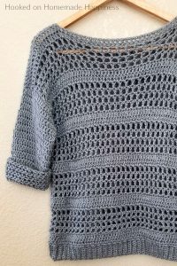 Simple Crochet Sweater Pattern - Making your own sweaters is easier than you might think! Just start with 2 rectangles and add some sleeves!