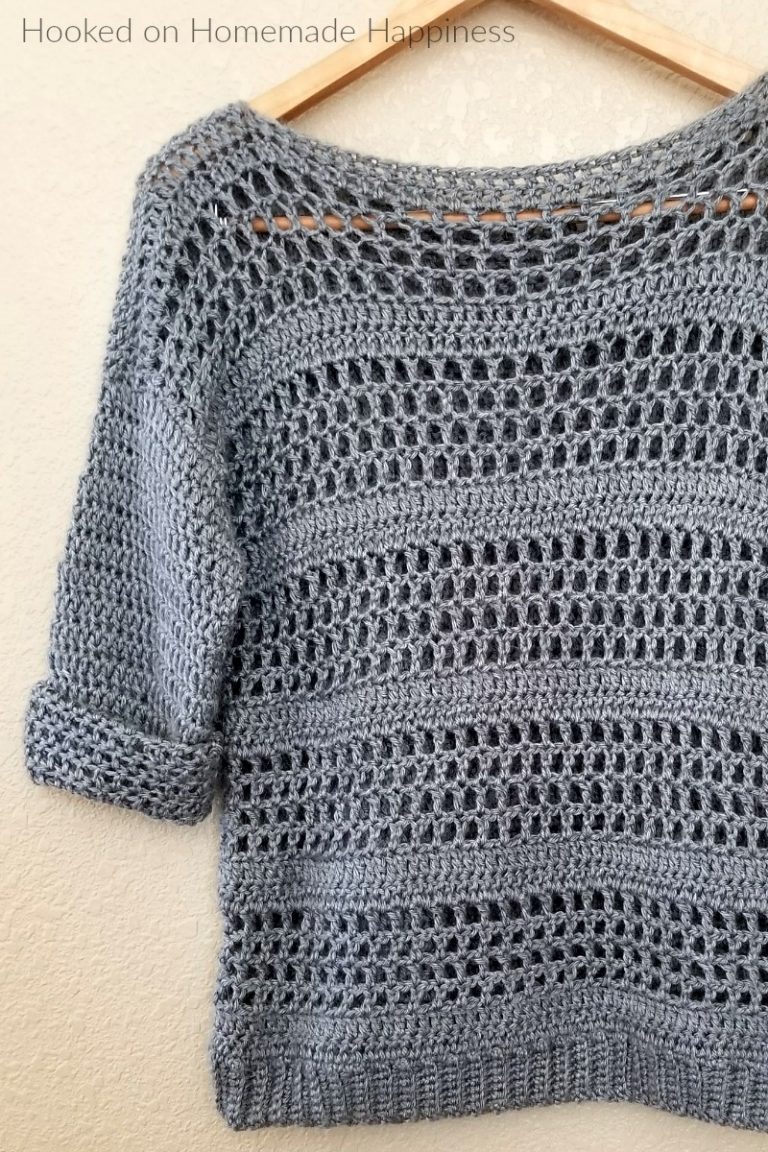 Simple Crochet Sweater Pattern 6 Hooked on Homemade Happiness