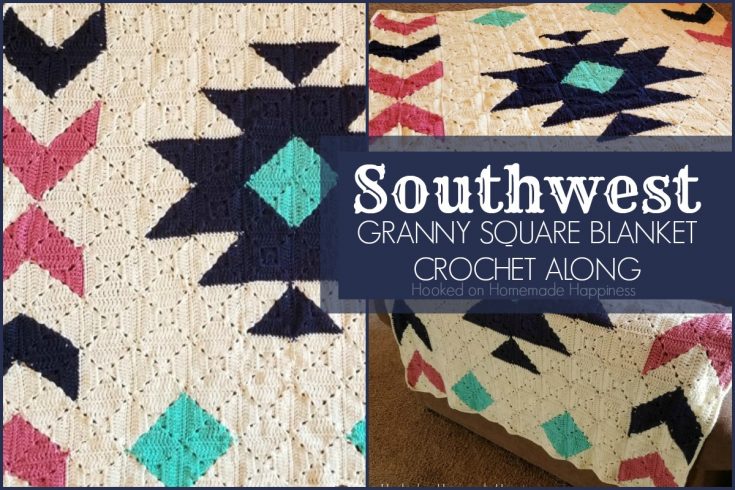 Southwest Granny Square Blanket Pattern Crochet Along