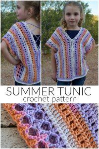 Summer Tunic Crochet Pattern - The Summer Tunic Crochet Pattern is a great lightweight, kid's summer top! But it could easily be customized for an adult, too.