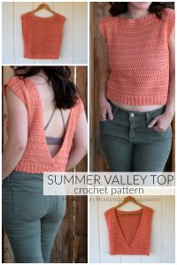 Summer Valley Crochet Top Pattern - How fun is this Summer Valley Crochet Top Pattern? The back is completely open, which makes it totally perfect for summer!