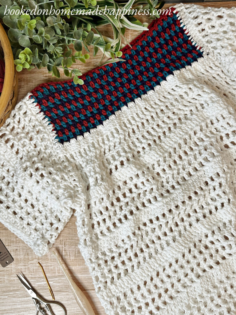 Easy Eyelet Blouse Crochet Pattern