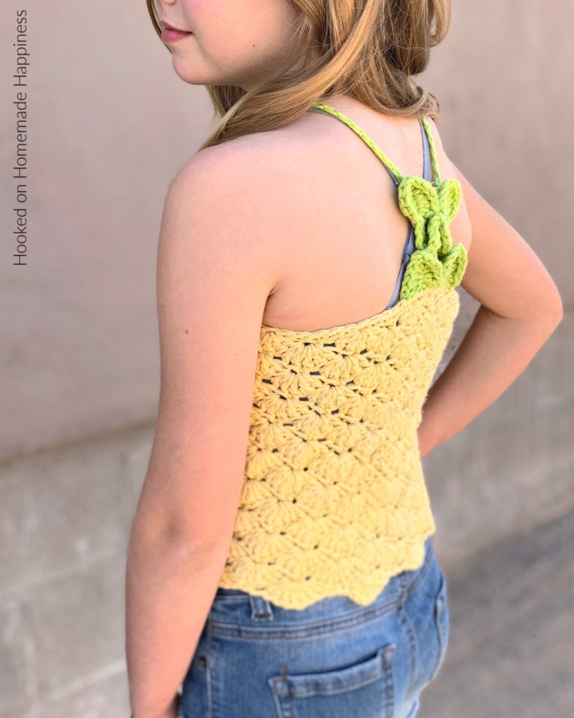 Pineapple Top Crochet Pattern - The Pineapple Crochet Top Pattern is such fun! I used a pretty shell stitch for the body of the top to give it some of that pineapple-y texture.