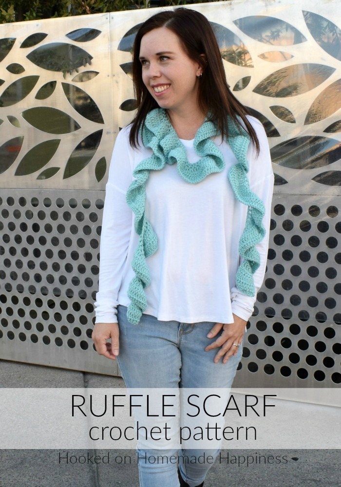 Ruffle Scarf Crochet Pattern - The Ruffle Scarf Crochet Pattern is a simple design worked up of entirely double crochets. 