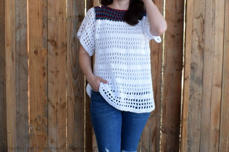 La Bonita Blouse Crochet Pattern - The La Bonita Blouse Crochet Pattern is the perfect comfy, casual top! It's light, airy, and flattering.