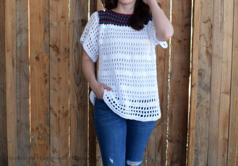 La Bonita Blouse Crochet Pattern - The La Bonita Blouse Crochet Pattern is the perfect comfy, casual top! It's light, airy, and flattering.