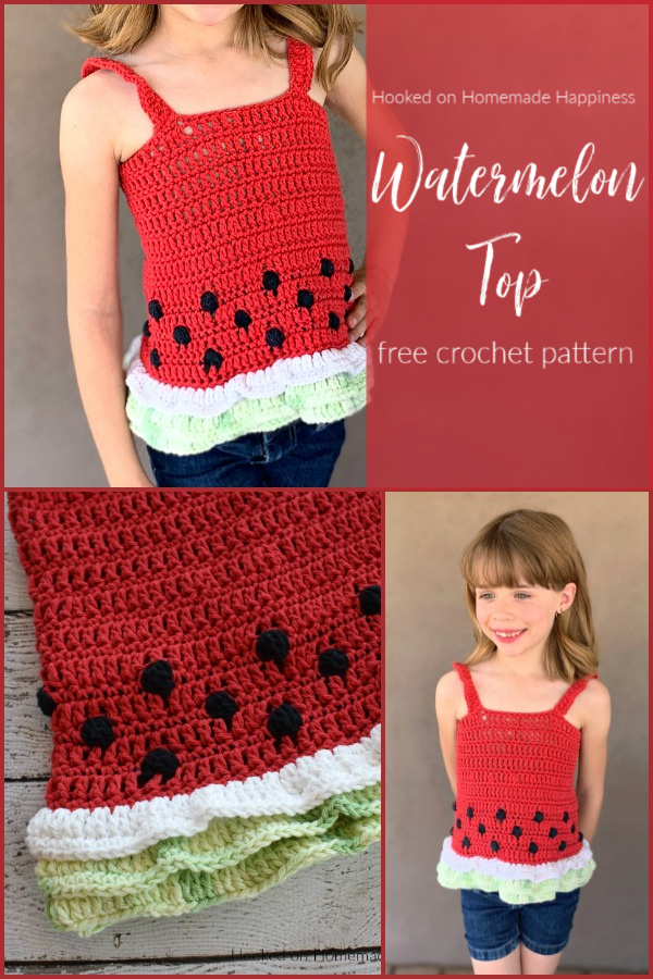 Watermelon Crochet Tank Top - Hooked on Homemade Happiness