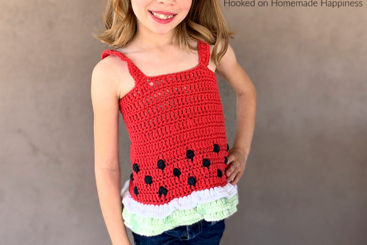 Watermelon Crochet Top - Celebrate summer in style with this cute Watermelon Crochet Tank Top!