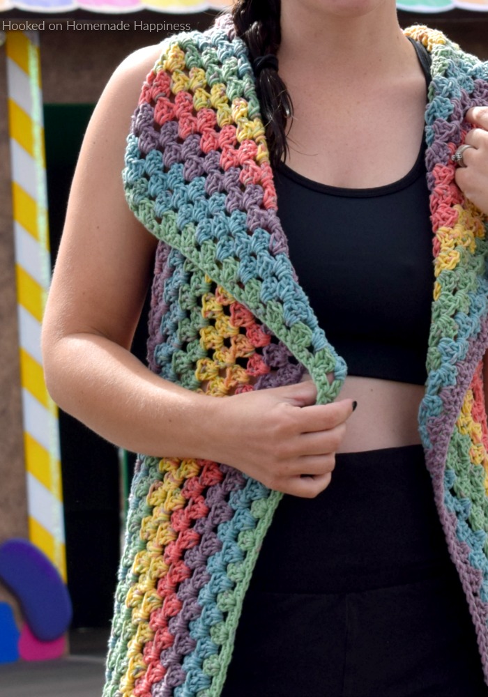 The Fest Vest Crochet Pattern - Oh. My. GOODNESS. I am so excited to share this fun, summer pattern with you! The Fest Vest Crochet Pattern is my new favorite thing to wear!