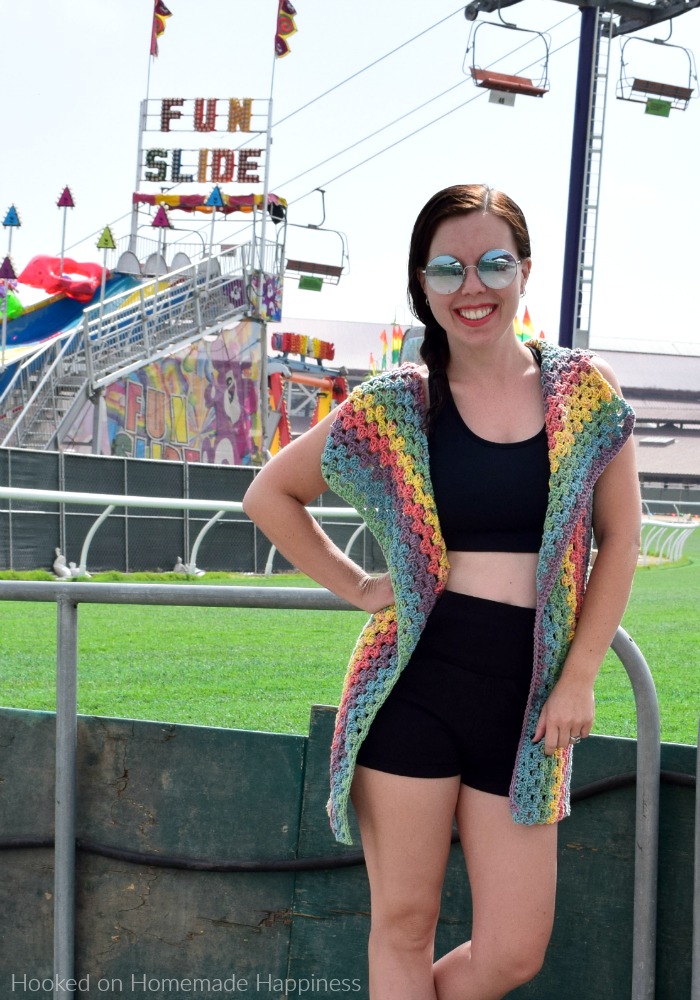 The Fest Vest Crochet Pattern - Oh. My. GOODNESS. I am so excited to share this fun, summer pattern with you! The Fest Vest Crochet Pattern is my new favorite thing to wear!