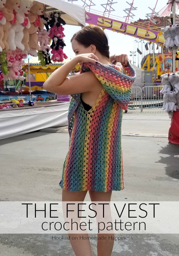 The Fest Vest Crochet Pattern - Oh. My. GOODNESS. I am so excited to share this fun, summer pattern with you! The Fest Vest Crochet Pattern is my new favorite thing to wear!