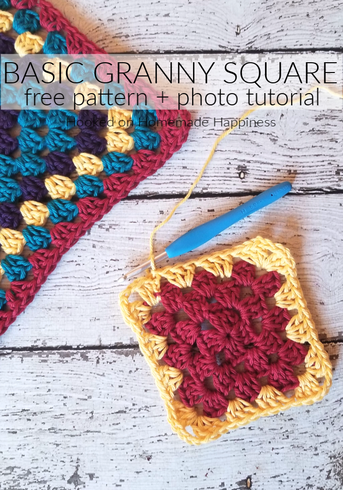 Basic Granny Square Crochet Pattern - I wanted to share with you all a classic... the Granny Square Crochet Pattern! So versatile, so many different version, so many ways to use them. This pattern is the basic granny square. You can use it to make blankets, tops, bags, coasters... endless possibilities!