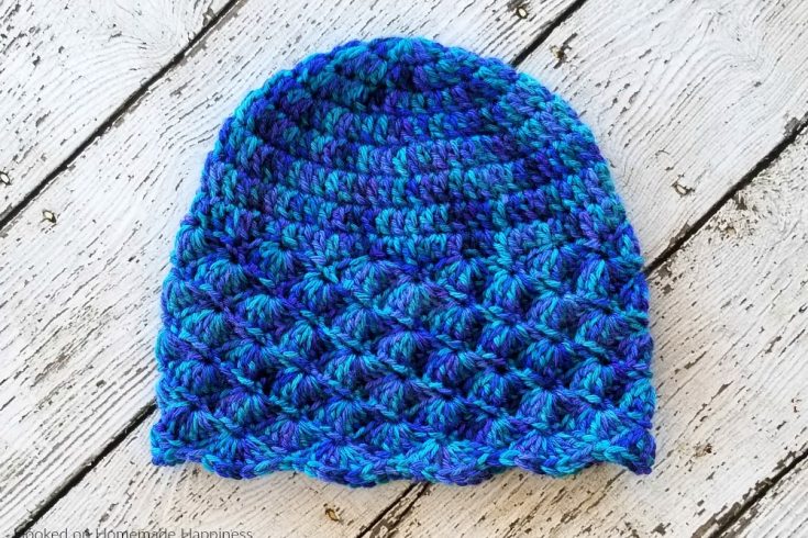 The Shell Beanie Crochet Pattern is the second pattern for the Crochet Along for a Cause! It's made to fit a child, but could easily be adjusted for an adult.