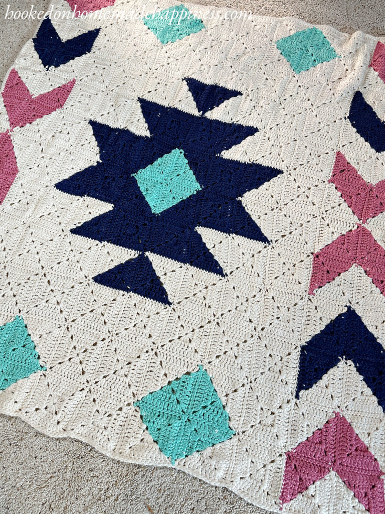 Southwest Granny Square Crochet Blanket Pattern