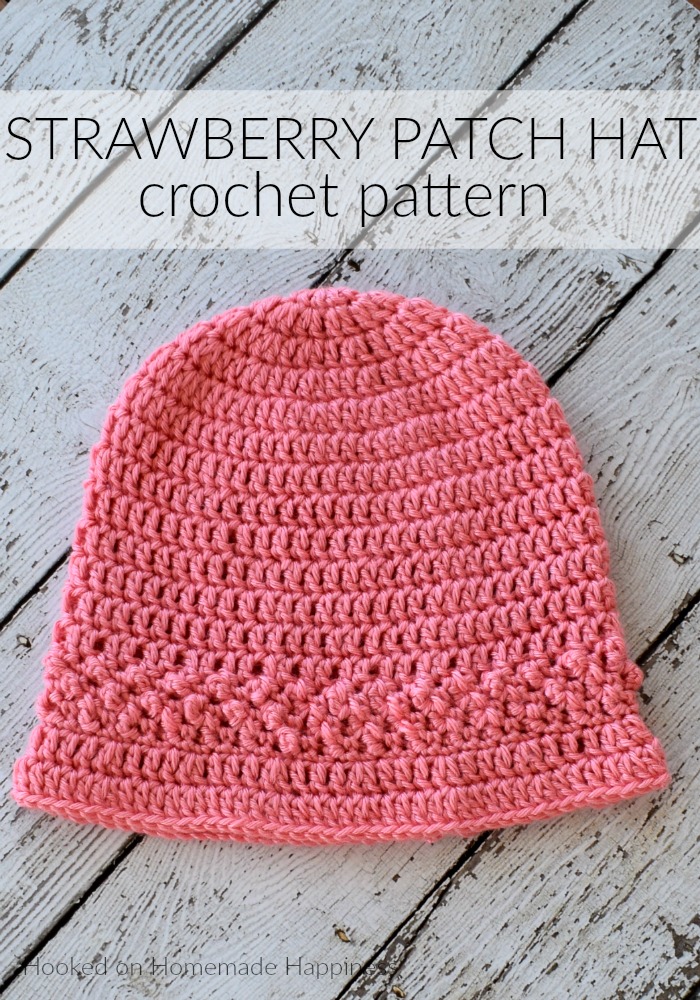 Strawberry Patch Crochet Hat Pattern (Crochet Along for a Cause