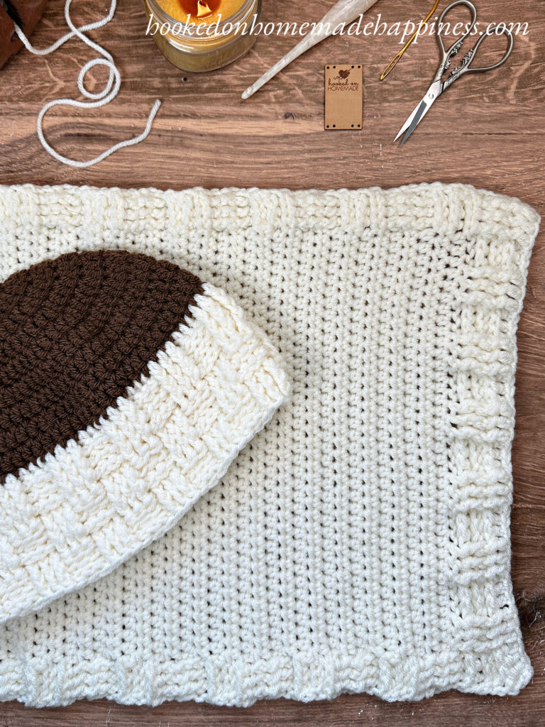 Basketweave Brim Beanie Crochet Pattern