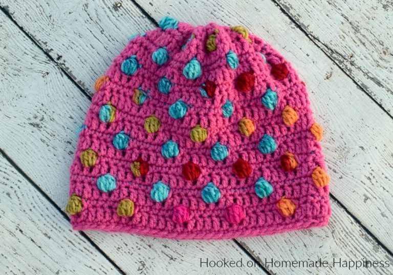 Bubblegum Beanie Crochet Pattern (Crochet Along for a Cause)