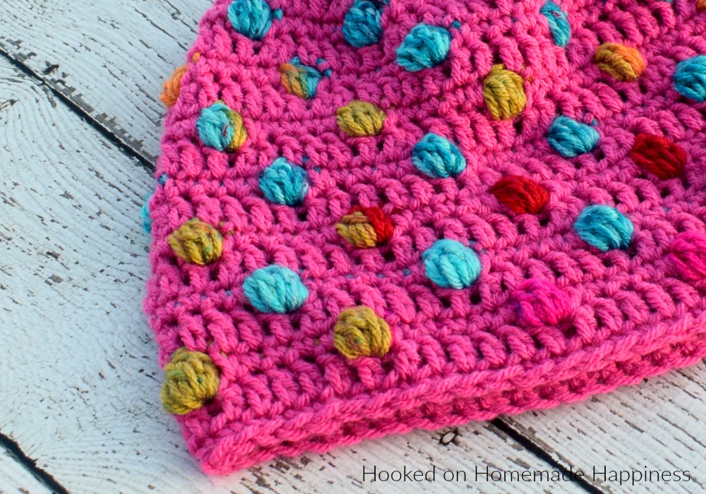 Bubblegum Beanie Crochet Pattern - The Bubblegum Beanie Crochet Pattern is 100% fun! I dug through my stash and found some variegated yarn with matching solid yarn that I knew I had to do something fun with.