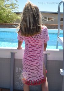 Kid's Swim Suit Cover Up Crochet Pattern - This Kid's Swim Suit Cover Up Crochet Pattern is made from cotton yarn and makes it perfect for the pool or beach!