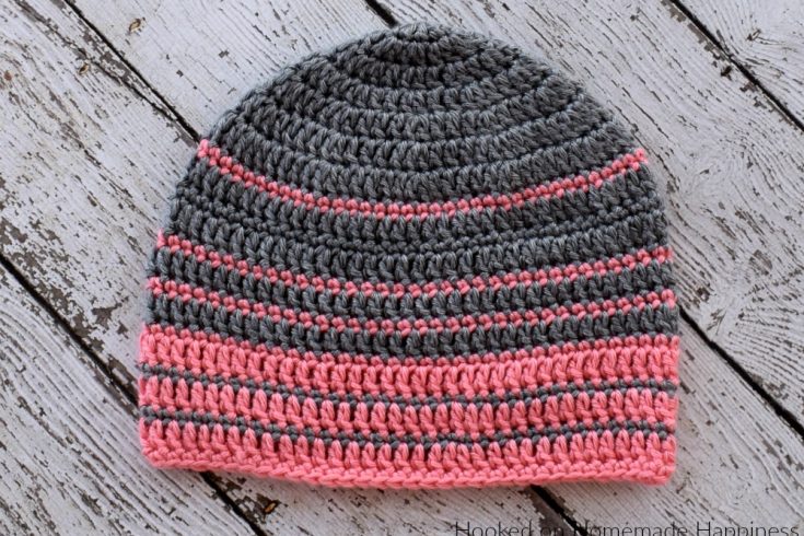 Simple Striped Beanie Crochet Pattern