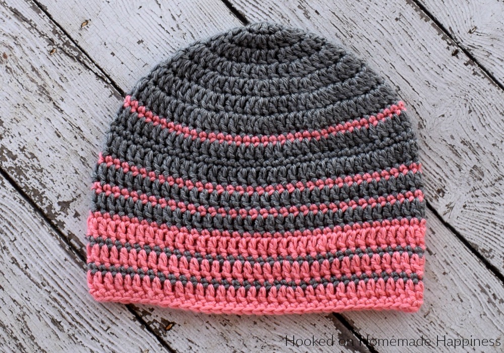 Simple Striped Beanie Crochet Pattern