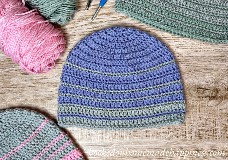 Simple Striped Beanie Crochet Pattern