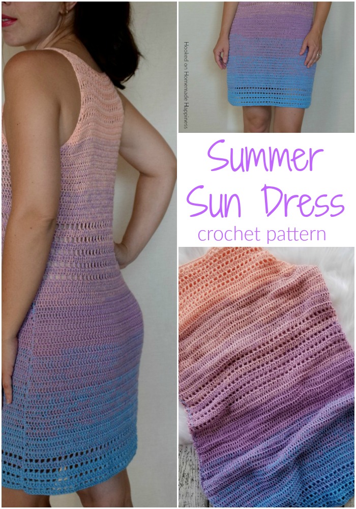 Crochet Sun Dress - Making this Crochet Sun Dress Pattern is much easier than you might think. It's 2 stitches & 2 sides sewn together. Grab you light weight 2 yarn and let's get started!