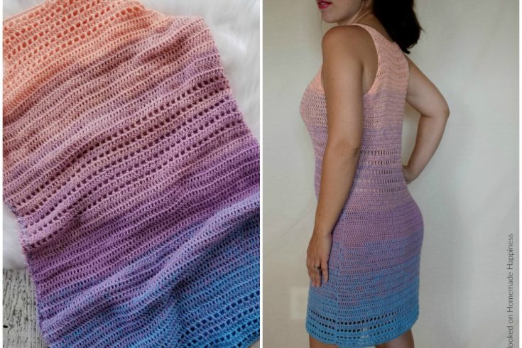 Crochet Sun Dress - Making this Crochet Sun Dress Pattern is much easier than you might think. It's 2 stitches & 2 sides sewn together. Grab you light weight 2 yarn and let's get started!