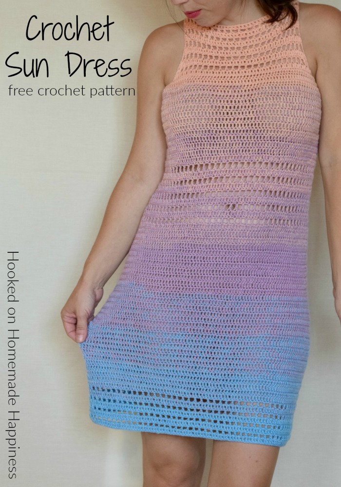 Crochet Sun Dress - Making this Crochet Sun Dress Pattern is much easier than you might think. It's 2 stitches & 2 sides sewn together. Grab you light weight 2 yarn and let's get started!