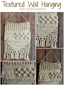 Textured Wall Hanging Crochet Pattern - I used some super bulky yarn from my stash to make this fun and funky Textured Wall Hanging Crochet Pattern!