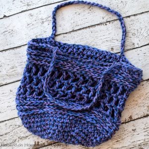 Tricolor Crochet Market Bag Pattern - Hooked on Homemade Happiness