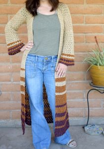 Boho Duster Cardigan Crochet Pattern - The Boho Duster Crochet Pattern is just what you need for fall! It's long, comfy, and has a fun bell at the hips and in the sleeves. #crochetpattern #freecrochetpattern