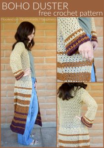 Boho Duster Cardigan Crochet Pattern - The Boho Duster Crochet Pattern is just what you need for fall! It's long, comfy, and has a fun bell at the hips and in the sleeves. #crochetpattern #freecrochetpattern