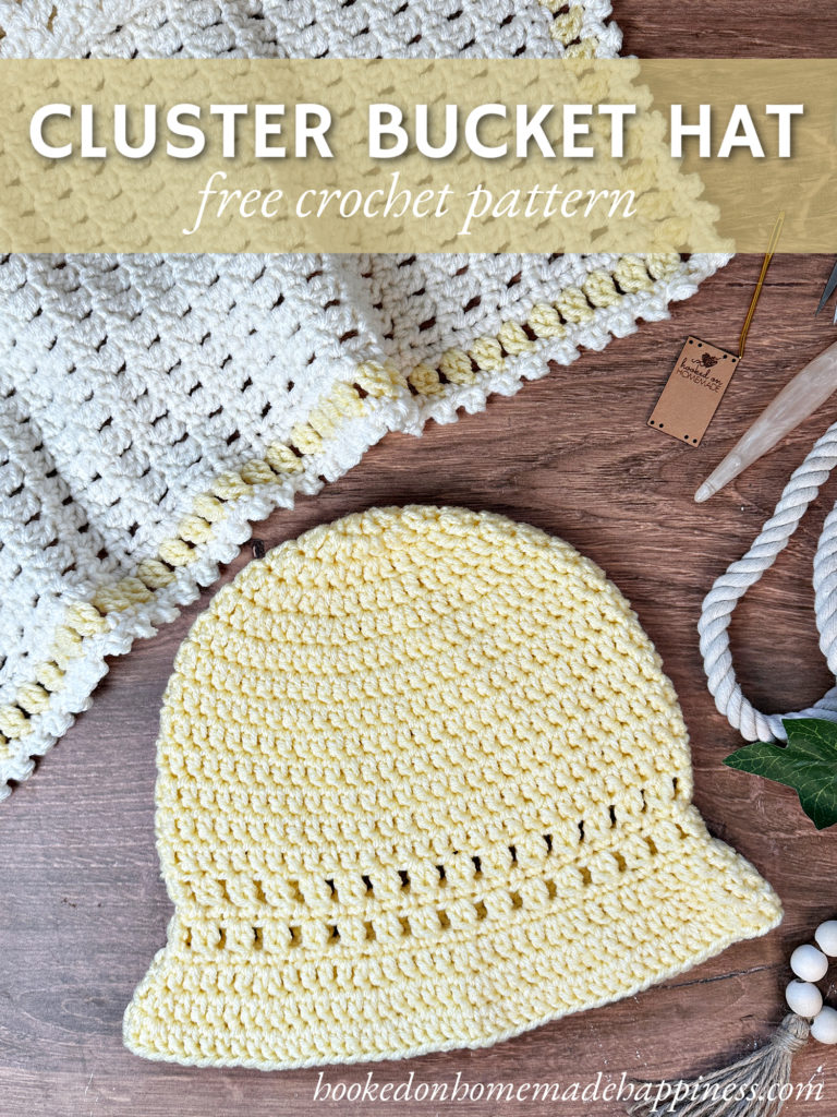 Cluster Bucket Hat Free Crochet Pattern