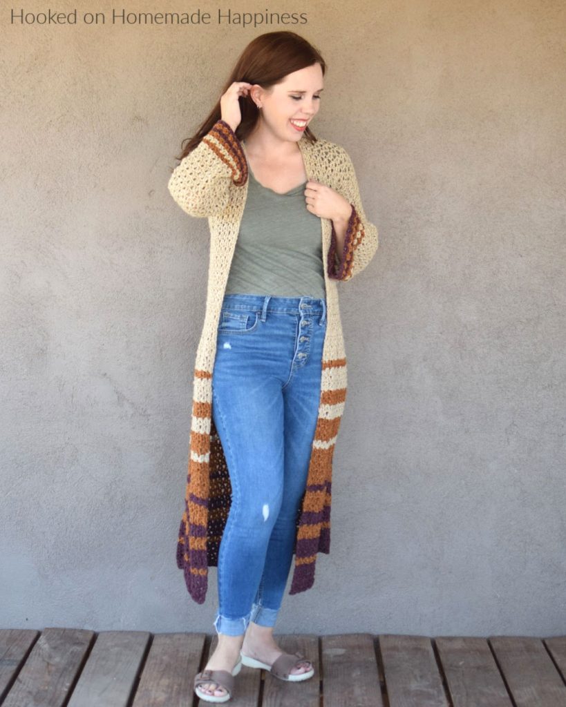 Boho Duster Cardigan Crochet Pattern - The Boho Duster Cardigan Crochet Pattern is just what you need for fall! It's long, comfy, and has a fun flare at the hips and in the sleeves. But I especially love the length of this cardigan.