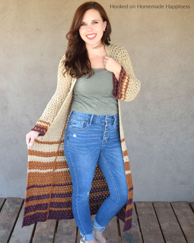 Boho Duster Cardigan Crochet Pattern - The Boho Duster Cardigan Crochet Pattern is just what you need for fall! It's long, comfy, and has a fun flare at the hips and in the sleeves. But I especially love the length of this cardigan.