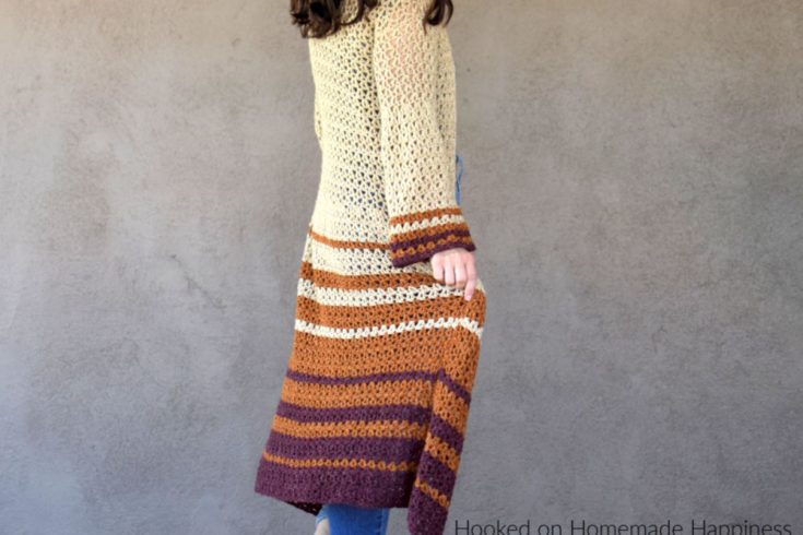 Boho Duster Cardigan Crochet Pattern - The Boho Duster Cardigan Crochet Pattern is just what you need for fall! It's long, comfy, and has a fun flare at the hips and in the sleeves. But I especially love the length of this cardigan.