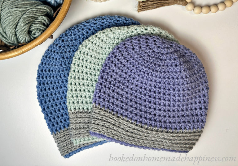 Easy Half Double Crochet Beanie Pattern