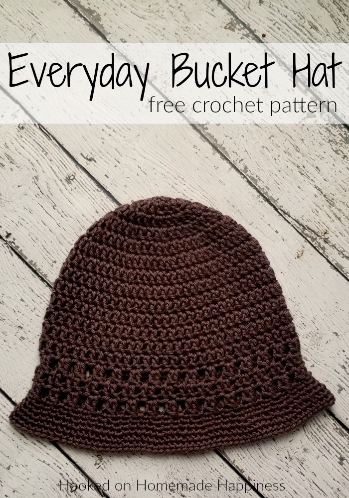 Everyday Bucket Hat Crochet Pattern - The Everyday Crochet Bucket Hat Pattern is a cute and comfortable hat. Plus, it's easy to make! #crochethat #crochetbeanie #freecrochetpattern