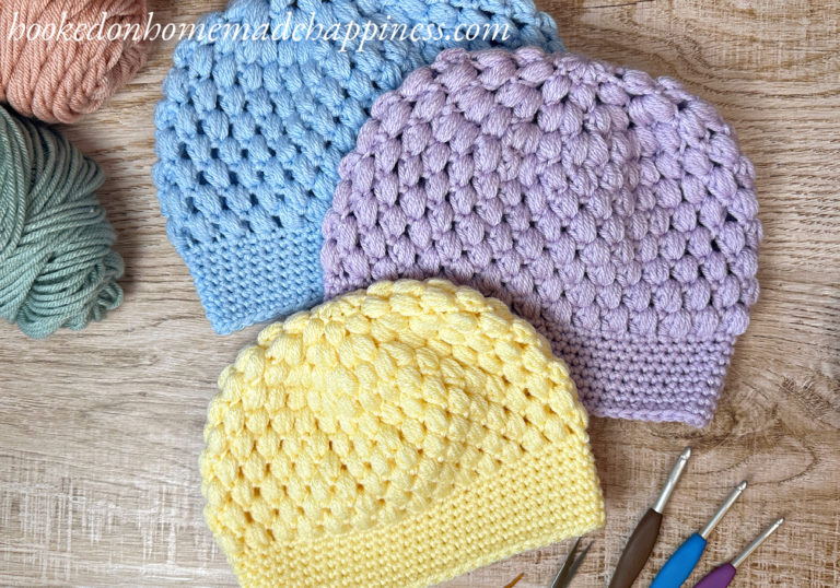 Puff Stitch Beanie Crochet Pattern