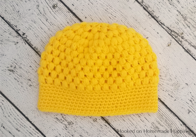 Puff Stitch Beanie Crochet Pattern (Crochet Along for a Cause)